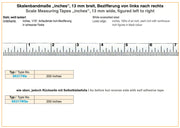 Αυτοκόλλητη Μετροταινία Ατσάλινη Inches 1/16 Richter
