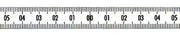 Αυτοκόλλητη Μετροταινία Οριζόντια Ατσάλινη (0 στο κέντρο) 13 mm Richter