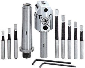 Boring Heads 30mm SET with MT2 Taper + Ø12 & HSS Cutters Ø6 mm