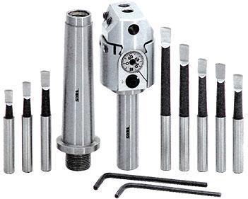 Σετ κεφαλής boring Soba 30mm με κώνο MT2+Φ12, κοπτικά HSS Ø6mm και κλειδιά Allen (171100)