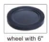 Ανταλλακτικός τροχός 6" Insize SPI-9222-WHEEL6-FR για στροφόμετρο, μαύρος δίσκος επαφής