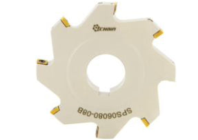 Δίσκος side milling Echain SPS06080-08B με κεντρική οπή και ένθετα κοπτικά στις άκρες, μεταλλικός δίσκος κοπής