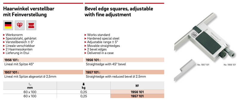 Γωνιά Ακριβείας Ρυθμιζόμενη 60 x 100 mm Ultra