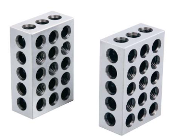 Ζευγάρι πλακίδια παραλληλισμού Insize 6531-25 1-2-3 blocks, μεταλλικά με πολλαπλές οπές και σπειρώματα