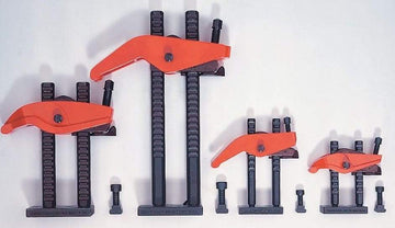 Σετ δέστρες Carver T600-6 ύψους 150 mm, μαύρες ράγες με κόκκινες λαβές και βίδες σύσφιξης