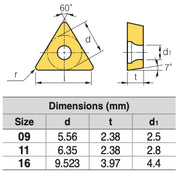 Πλακίδια  - Βίντια Τόρνου Τρίγωνο 60° Θετικό -