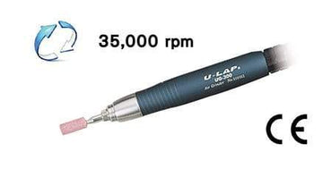 Αεροτροχός Besdia UG-300 Flexible 35.000 rpm, μαύρη λαβή με ροζ τροχό λείανσης και σήμανση CE