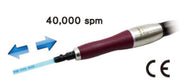 Αεροεργαλείο lapping παλινδρομικό Besdia UTR-30, 40.000 SPM, κόκκινη λαβή και μεταλλικό σώμα με σήμανση CE