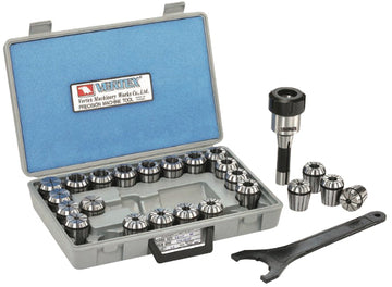 Σετ Vertex V-311 κώνος φρέζας R8 Bridgeport με collets ER σε βαλίτσα και κλειδί σύσφιξης