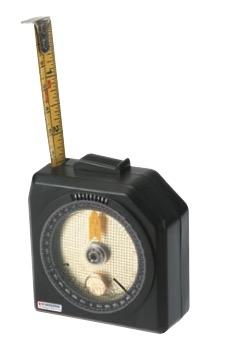 Vertex VAL-20 precision vernier inclinometer, black body and circular scale with pointer and vertical measuring bar