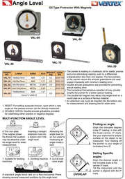 Κλισιόμετρο Aκριβείας με Bερνιέρο - με Μαγνήτες Vertex