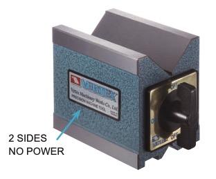 Vertex VCP-25 magnetic V-block with ON/OFF switch and V-shaped clamping surfaces, blue body