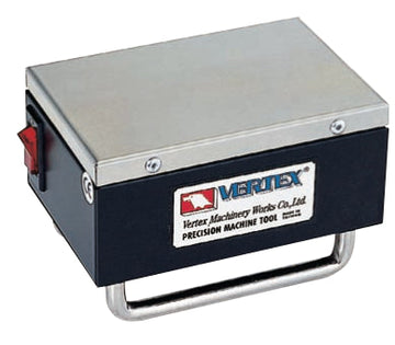 Επιτραπέζιος απομαγνητιστής Vertex VDM-9 με μεταλλική επάνω πλάκα, μαύρο σώμα και χειρολαβή μεταφοράς