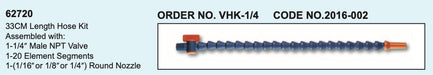 VHK-1/4 - Σετ Σωληνας Ακροφυσιο Διακοπτης Σαπουνελαίου 33cm για σύστημα 1/4