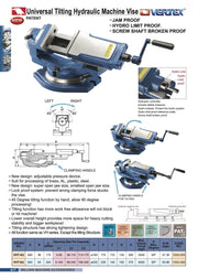 Μέγγενη Φρέζας Υδραυλική 3 Αξόνων Vertex