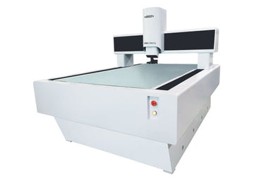 CNC σύστημα οπτικής μέτρησης Insize VMM-L600CN, λευκό CMM με μεγάλο τραπέζι και κεφαλή κάμερας πάνω σε γέφυρα