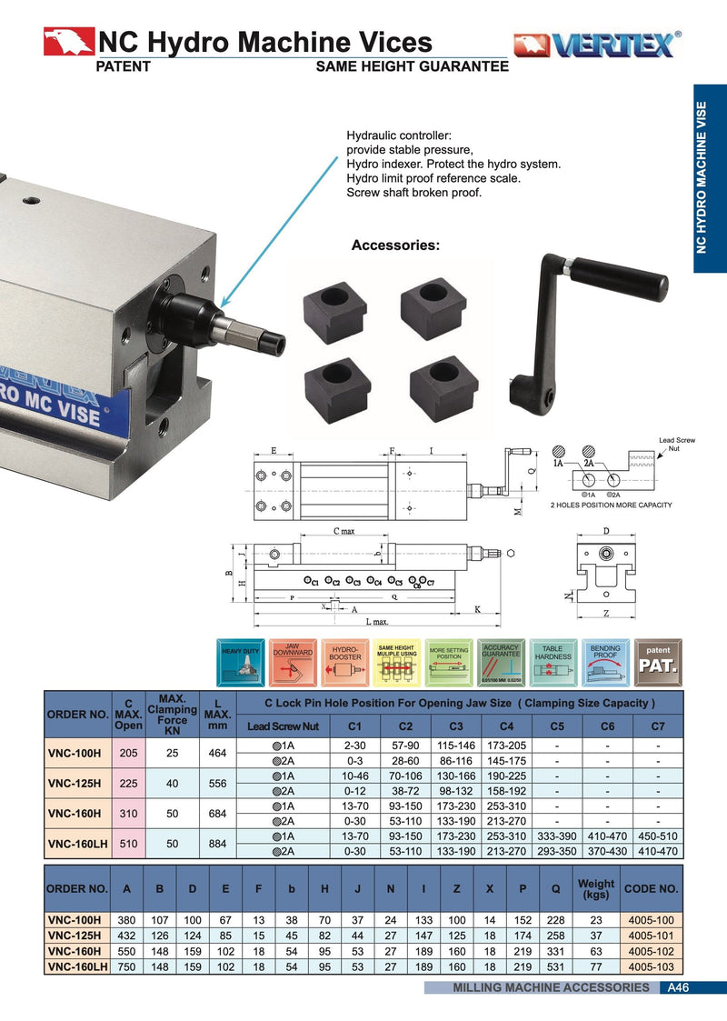 Μέγγενη NC Hydro Vertex