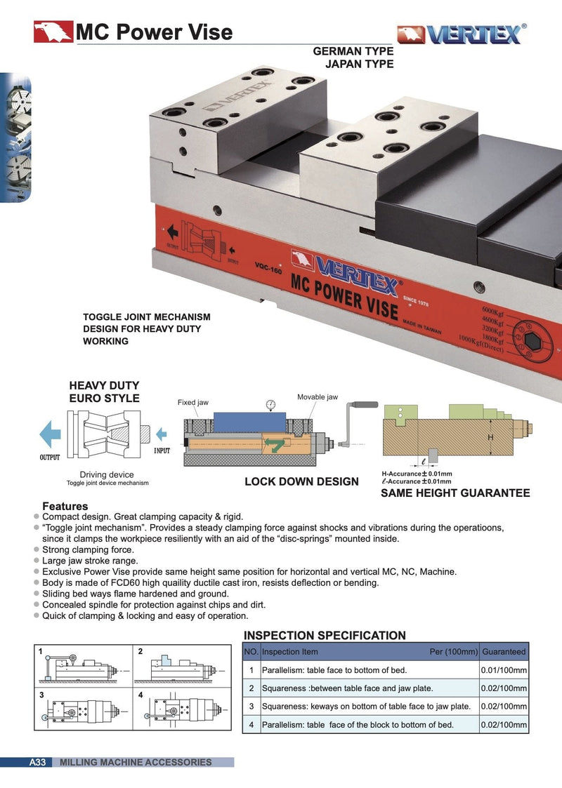 Μέγγενη CNC MC Power Vertex