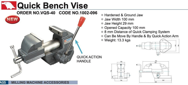 Mέγγενη Πάγκου Ταχείας Σύσφιξης Vertex