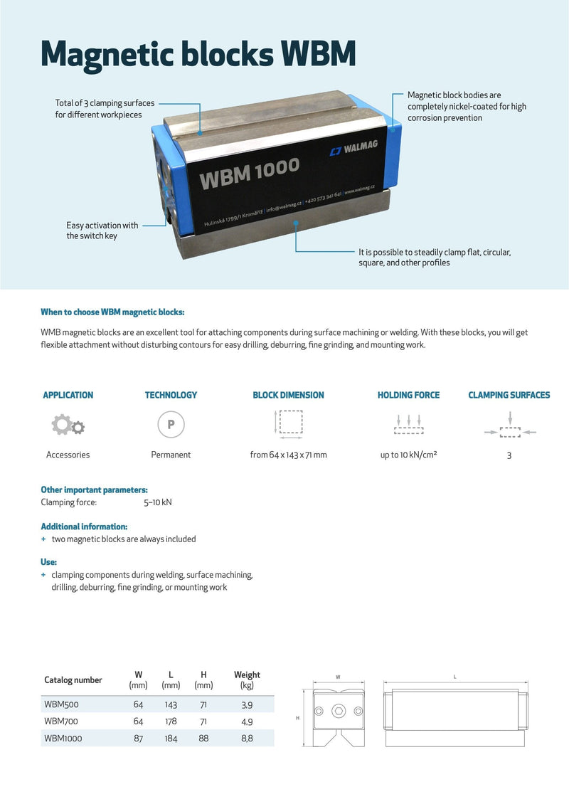 Permanent Magnetic Clamping Block Walmag